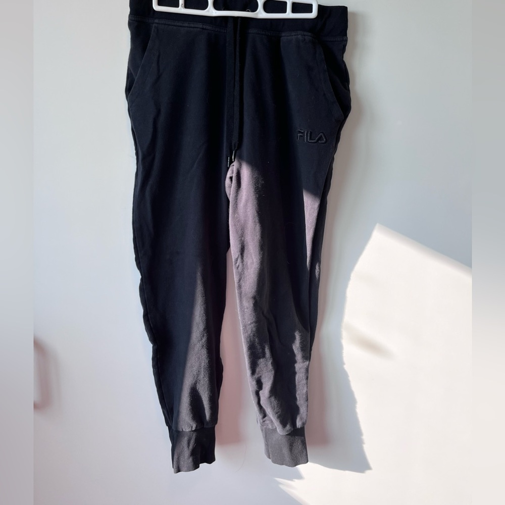 Black Fila joggers